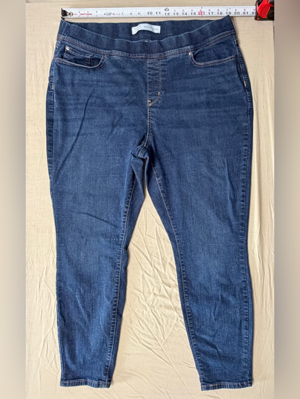 Signature by Levi Strauss & Co. Gold Women's Skinny Jeans Blue Denim Pull-On